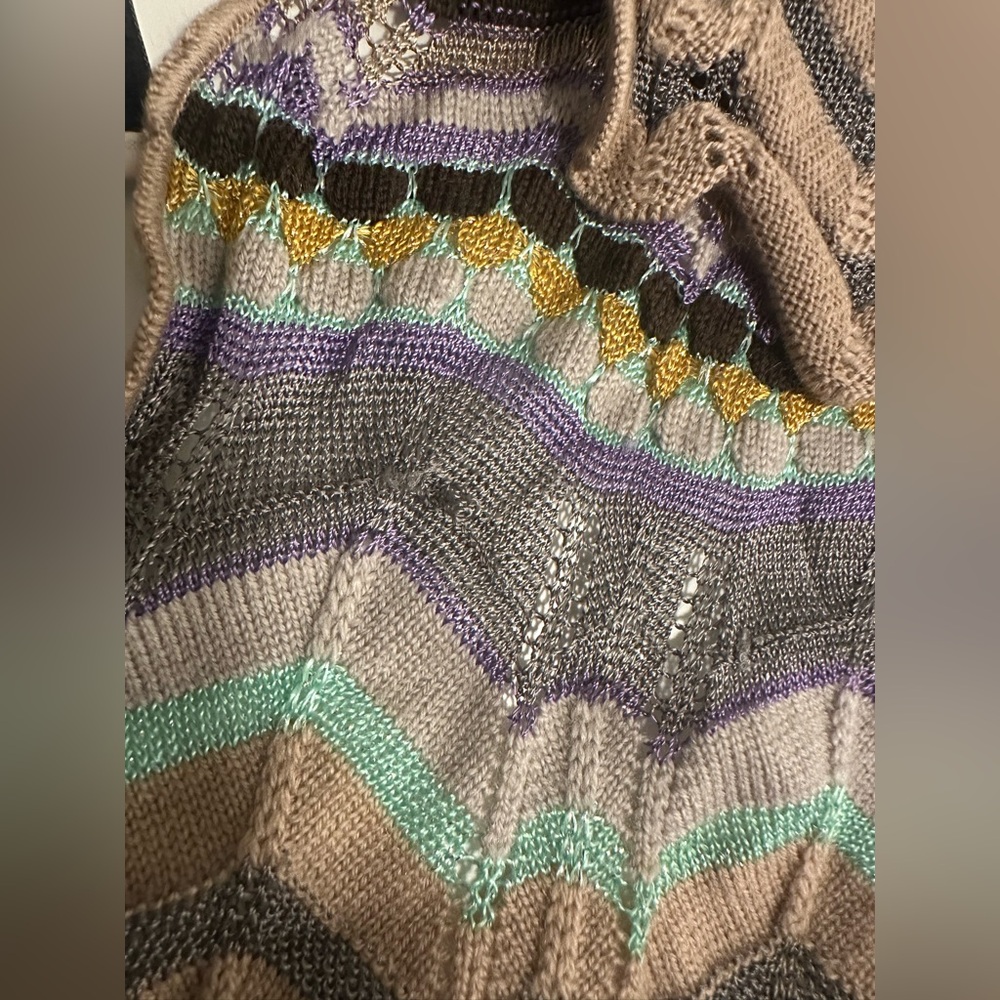 MISSONI CHEVRON WOVEN WOOL SKINNY SCARF - Picture 5 of 8